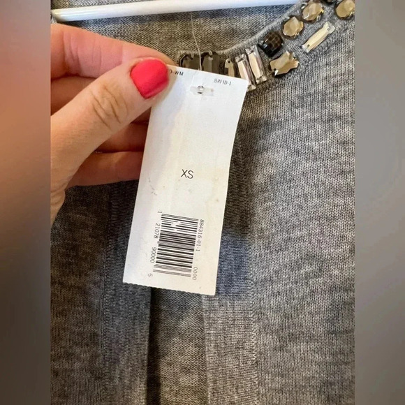 NWT Banana Republic Gem Stone Embellished Sweater Wool - Picture 4 of 6